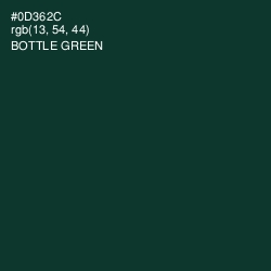 #0D362C - Bottle Green Color Image